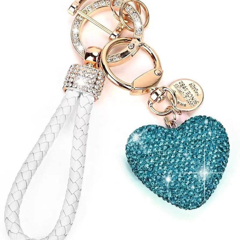 Wholesale Love Car Creative Diamond studded Love Text Metal Keychains